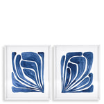 Eichholtz Print Blue stylized leaf set of 2 Somewhere between abstract and figurative art, this stunning 2-piece set of Blue Stylized Lea...