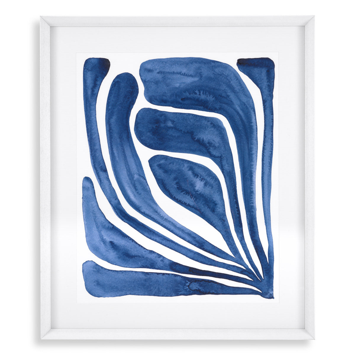 Eichholtz Print Blue stylized leaf set of 2 seamlessly fit into both modern and traditional interiors. These crisp blue works take inspir...