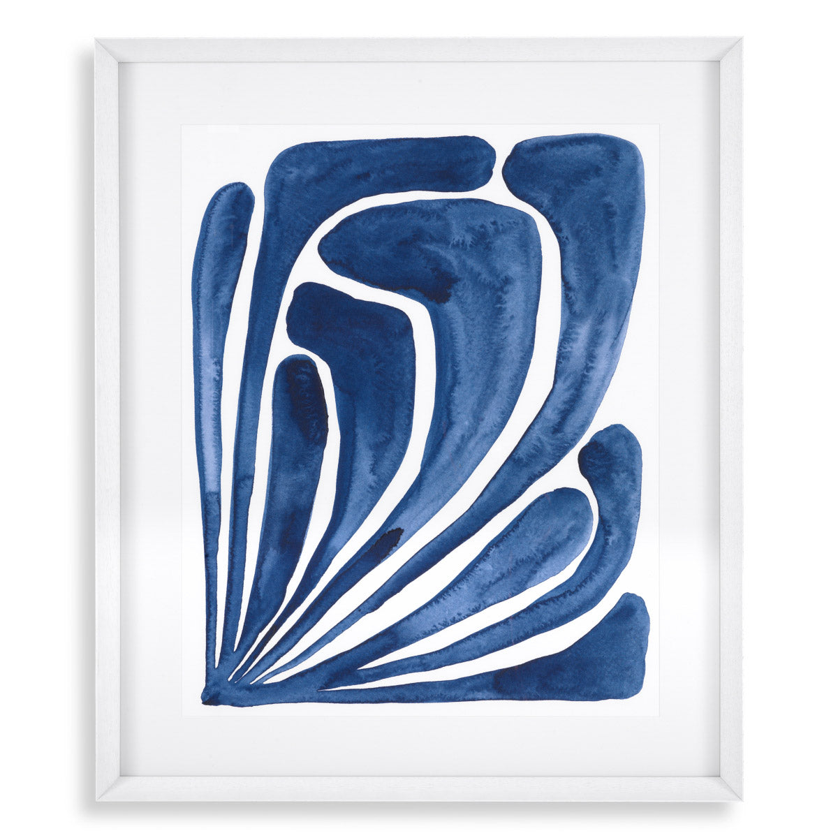 Eichholtz Print Blue stylized leaf set of 2 the cut-out art of Henri Matisse. Print Blue stylized leaf set of 2 Crafted by