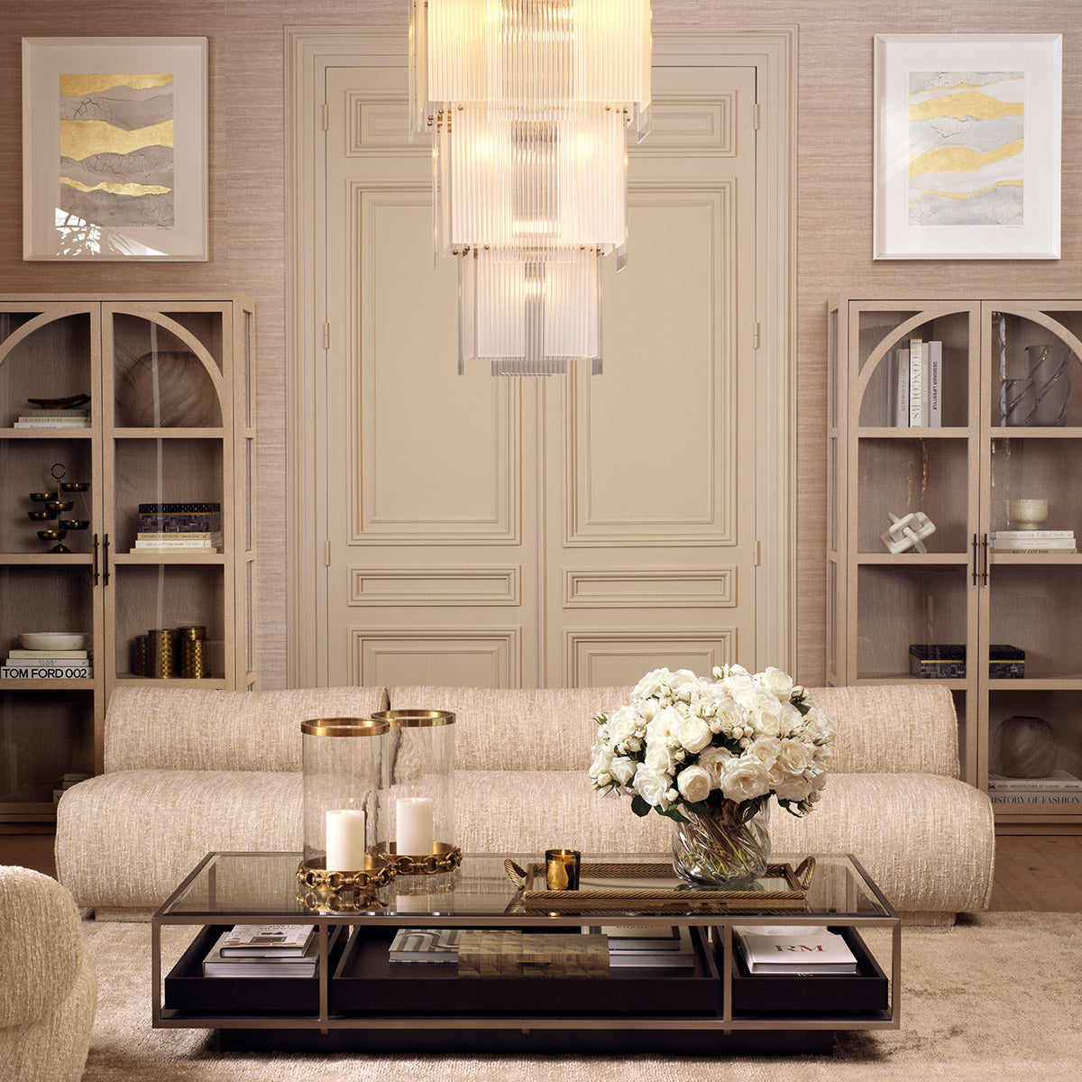 Eichholtz Print Rift Valley by Vanna Lam set of 2 Lam. Framed in pristine white wood and encased in glass, each limited edition piece fea...