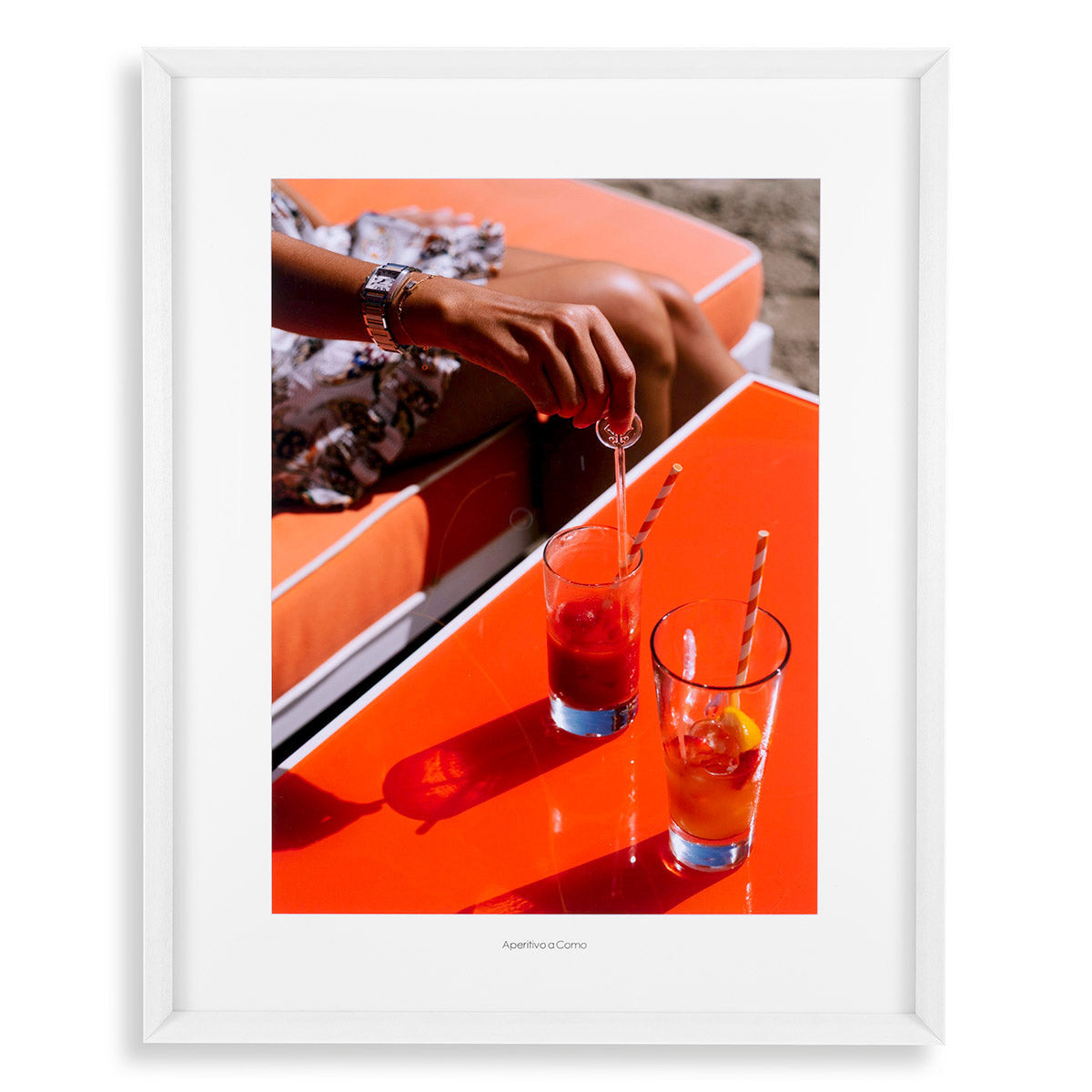Eichholtz Print Via Tolila - Aperitivo a como Print Aperitivo a Como breathes the atmosphere of the Italian Riviera in the 1960s. This