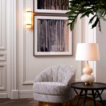 Eichholtz Prints Thierry Montigny I set of 2 contemporary and uncompromising works of art. With strokes in lilac, dark blue, sand, grey and