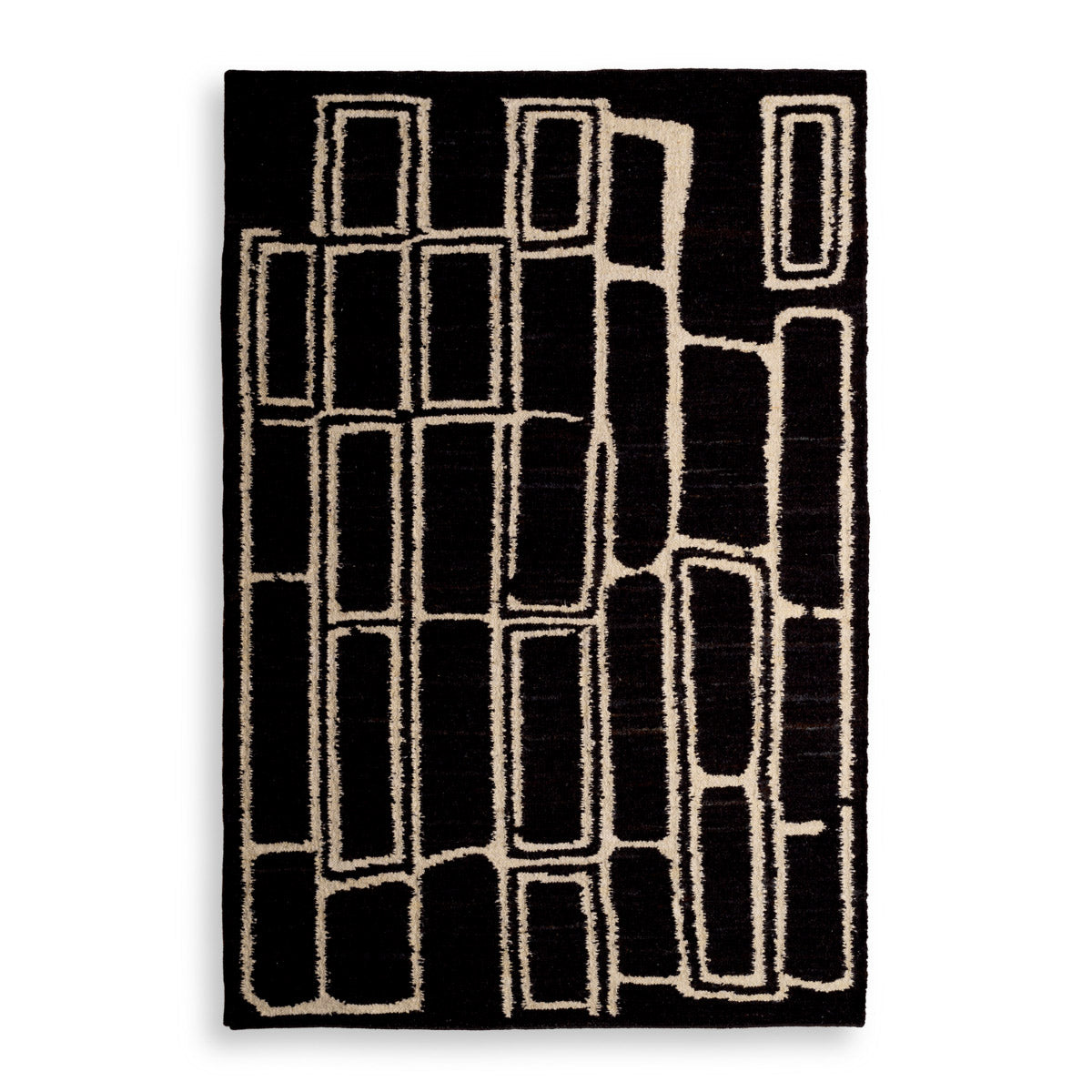 Eichholtz Rug Vava 200 x 300 cm or bedroom, the Carpet Vava black ivory is a timeless addition from the reputable furniture