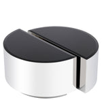 Eichholtz Side Table Astra set of 2 layout options. Each table has a base of polished stainless steel and a half round