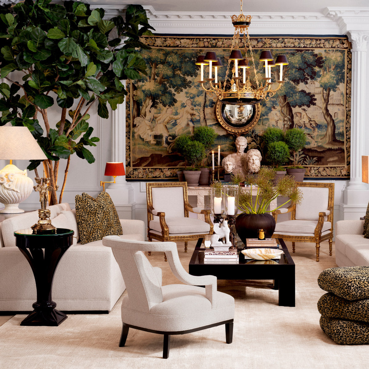 Eichholtz Side Table Aswan the grandeur of the Palm Column of Sahure (ca. 2458-2446 BCE) in the Museum's holdings,