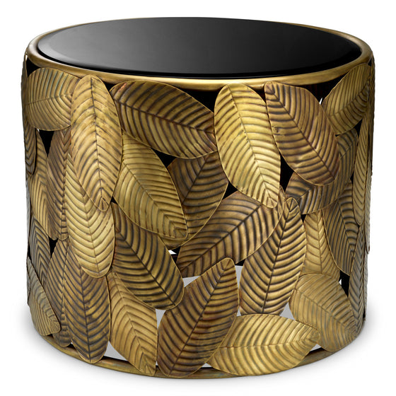 Eichholtz Side Table Botanico Unveil sophistication with the Side Table Botanico. Its striking vintage brass finish, adorned with intricate