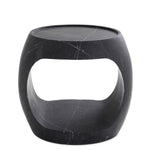 Eichholtz Side Table Clipper low raised edge. It is entirely crafted from one solid piece of black marble, which makes