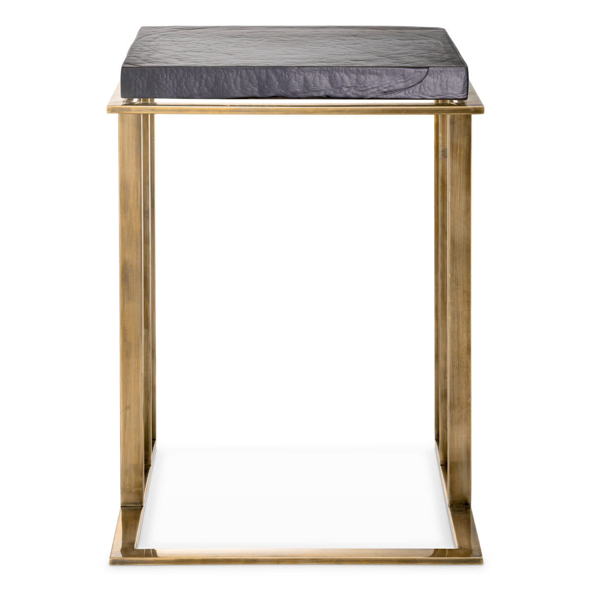 Eichholtz Side Table Crescent reflecting a vintage aesthetic through its luxurious brass finish. Side Table Crescent Crafted by Eichholtz