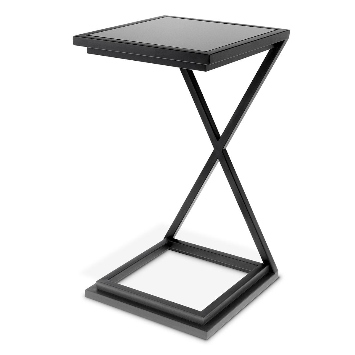 Eichholtz Side Table Cross Add a trendy edge to your interior with the luxury Cross Side Table. Its cross-legged