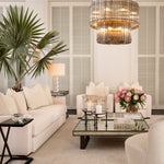 Eichholtz Side Table Cross frame with gunmetal finish and black glass tabletop add glamour and sophistication to your home