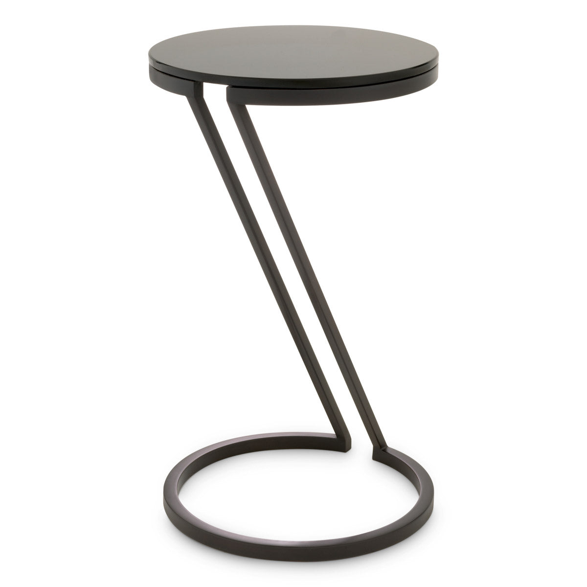 Eichholtz Side Table Falcone gunmetal finish infuses an air of modernity, radiating a sense of edgy elegance while the