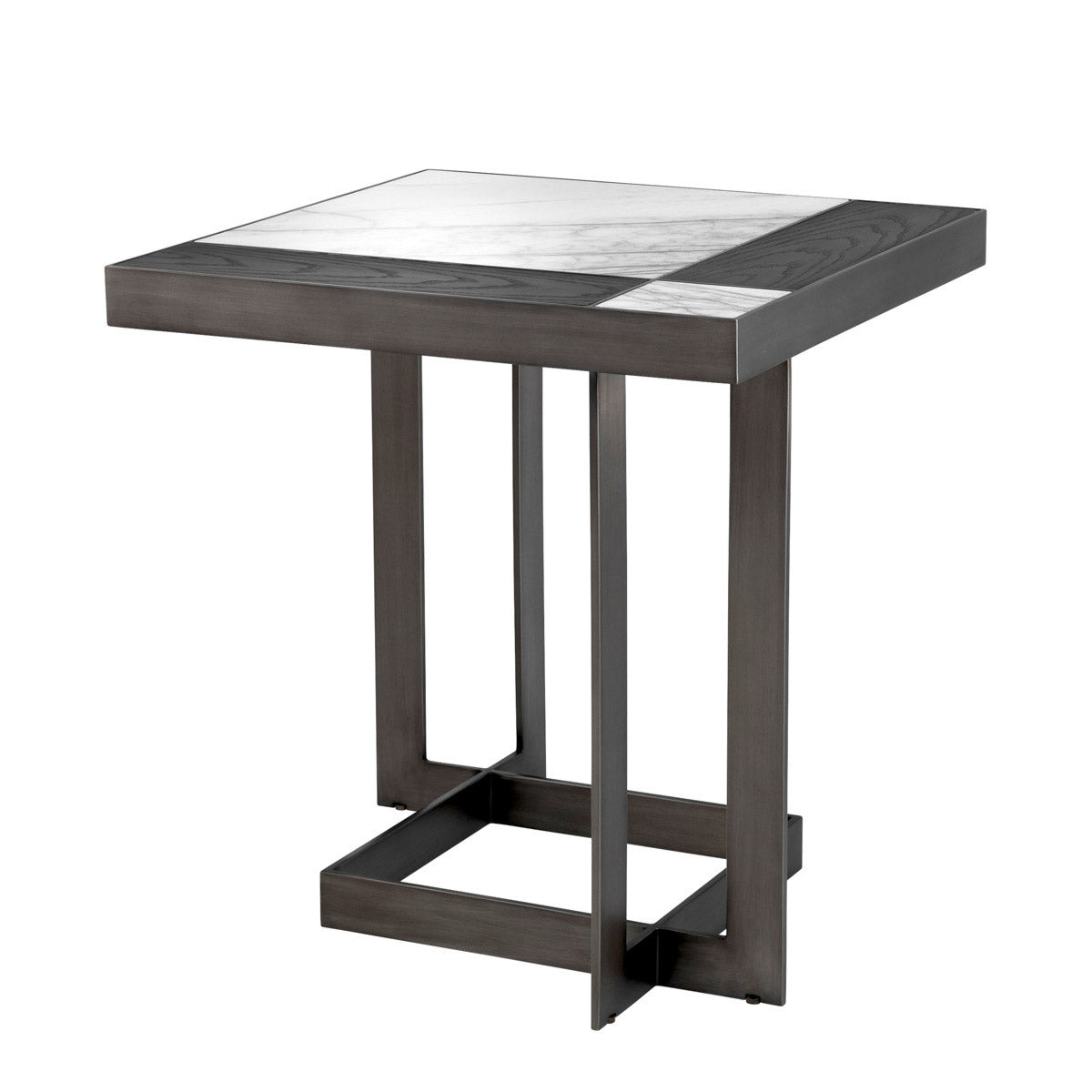 Eichholtz Side Table Hermoza The chic Hermoza Side Table successfully couples the richness of Italian bianco lilac marble and
