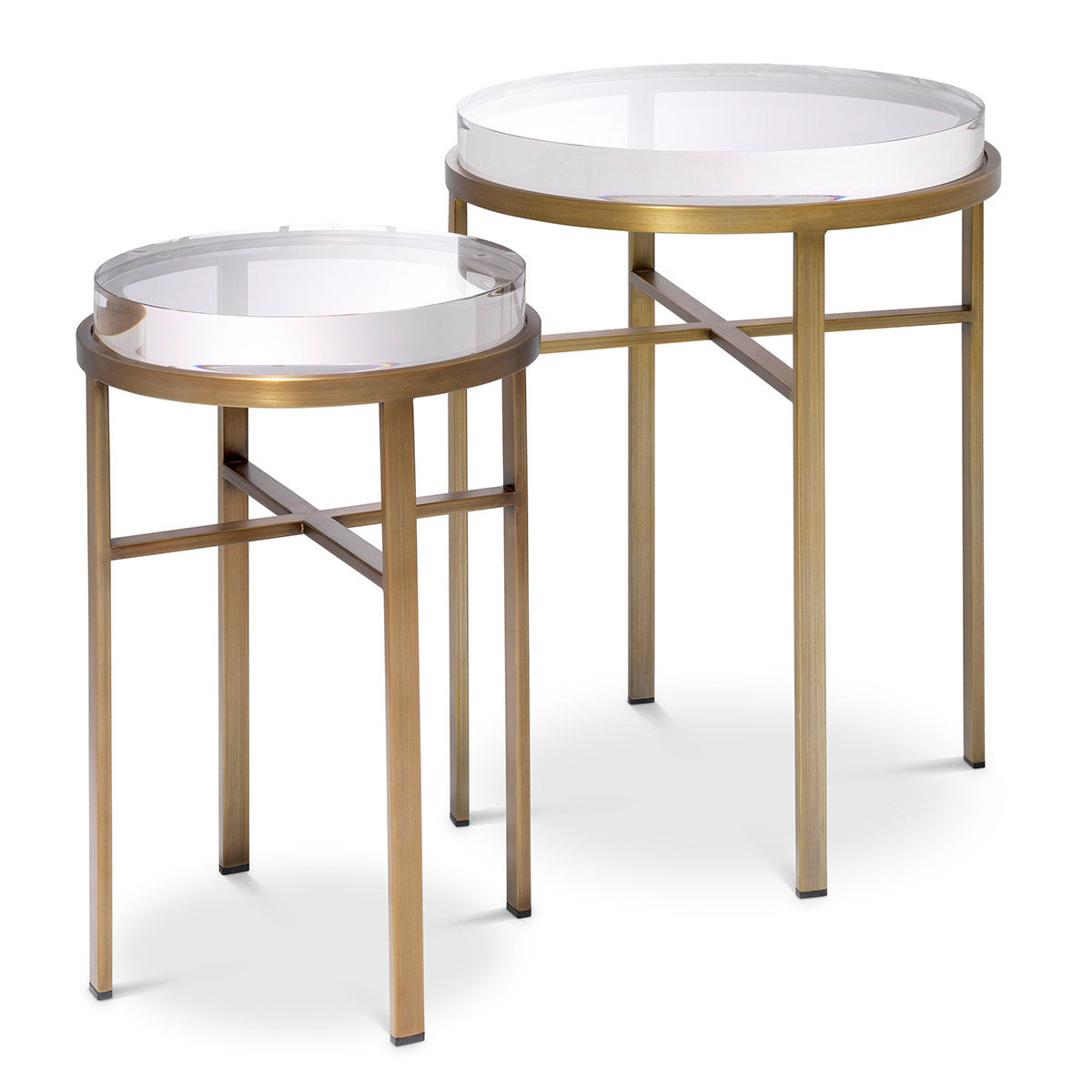 Eichholtz Side Table Hoxton set of 2 This fashionable 2-piece set of Hoxton Side Tables is nothing less than stunning. Featuring a