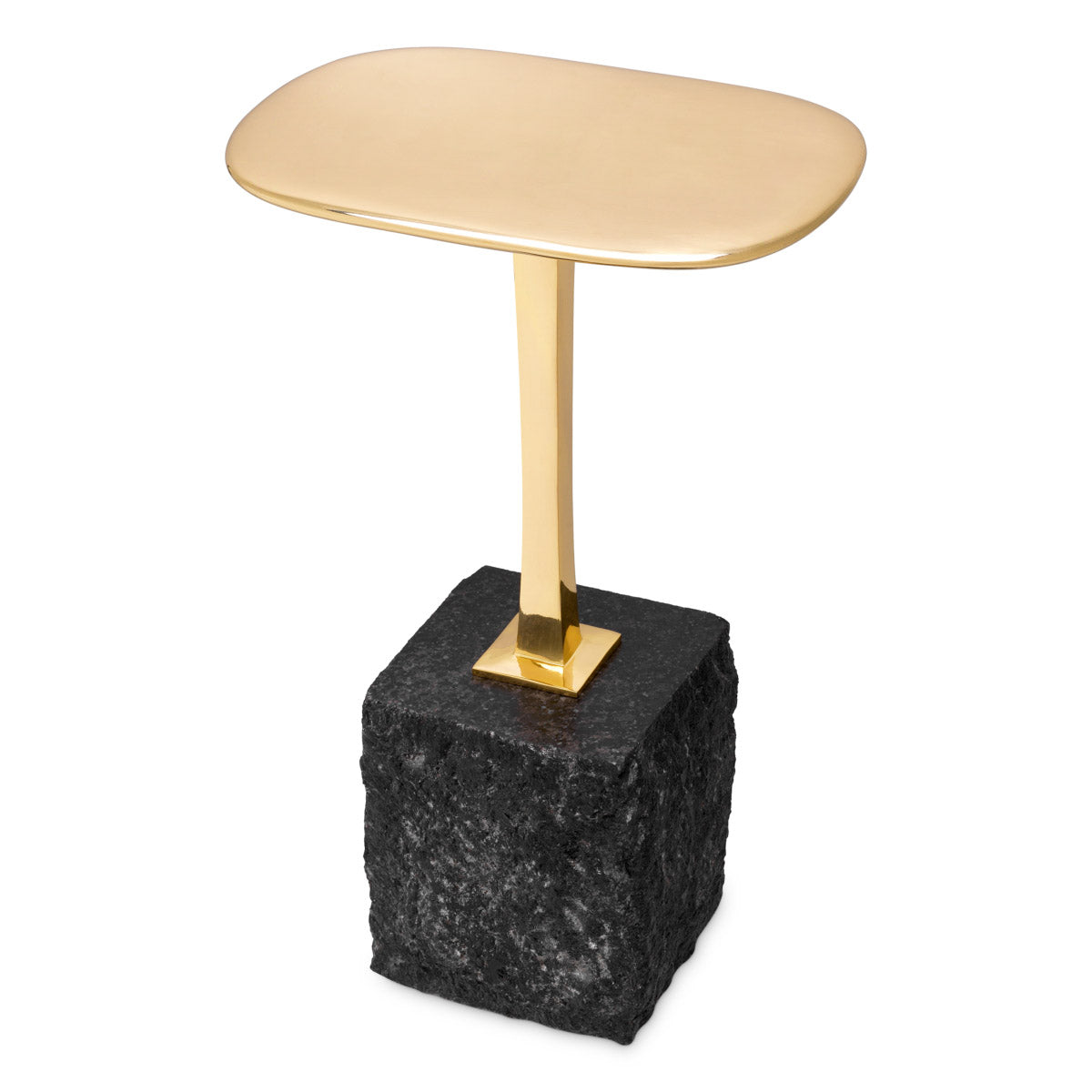 Eichholtz Side Table Kayan S off the elegance, a polished brass surface adds a touch of sophistication, beautifully contrasting with