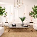 Eichholtz Side Table La Quinta yet sturdy frame with a brushed brass finish and a chic grey marble tabletop, it