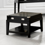 Eichholtz Side Table Military materials for a statement in any luxury interior. Dimensions W 26.5" D 26.5" H 19.5"