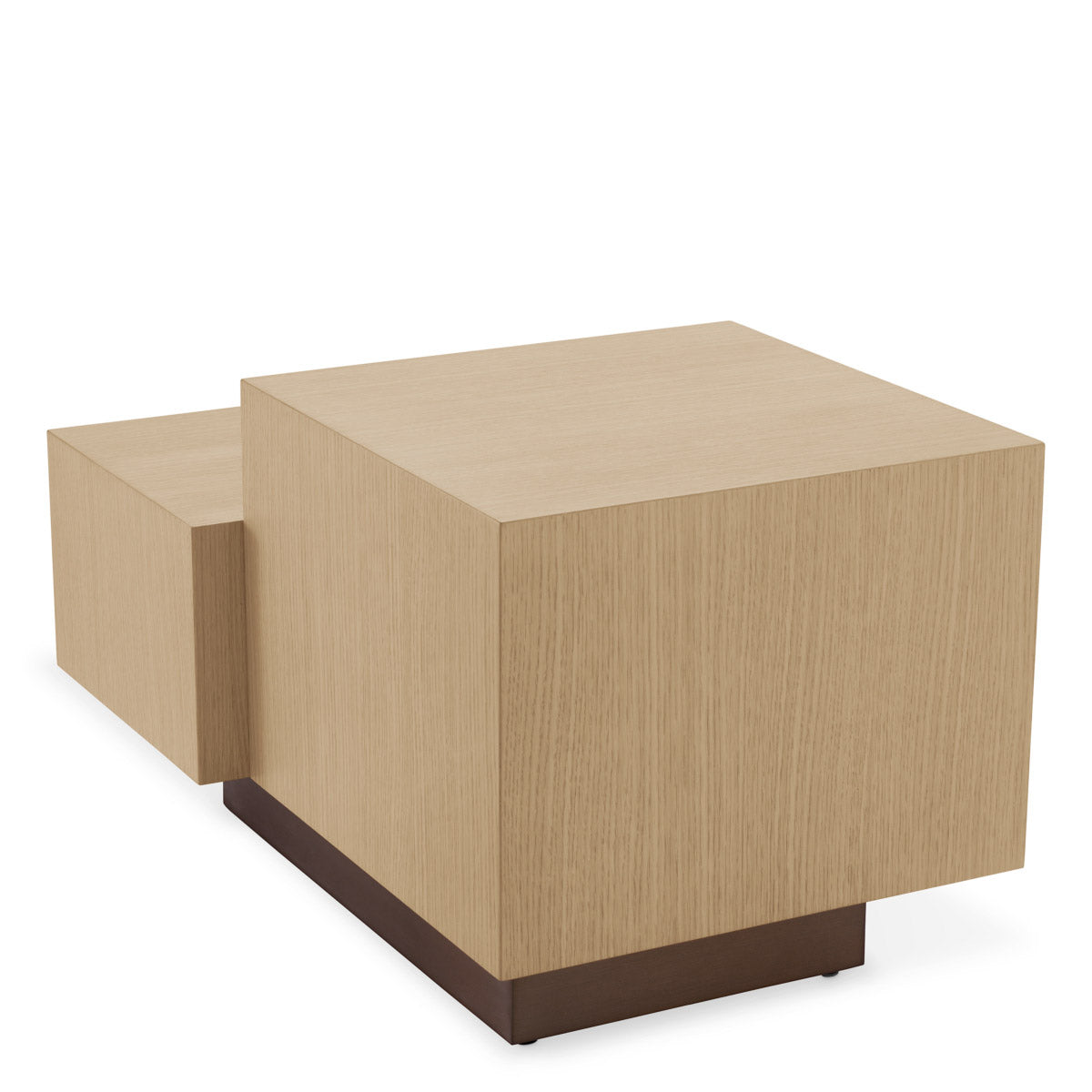 Eichholtz Side Table Nerone a cubist vibe to your decor. Executed in natural oak veneer and brushed bonze finish