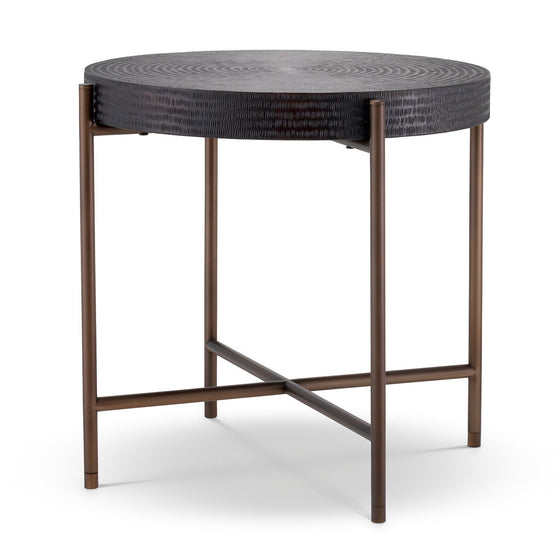 Eichholtz Side Table Nikos Side Table Nikos is characterised by a sleek, uncluttered design with minimalist style. Made entirely
