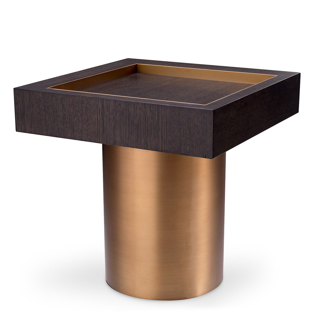 Eichholtz Side Table Otus square The Otus Square Side Table is the epitome of distinctive elegance. Sumptuous mocha oak veneer