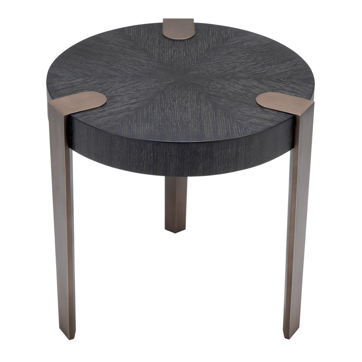 Eichholtz Side Table Oxnard medium bronze finish. Whether you are going for a retro or contemporary look, this stylish