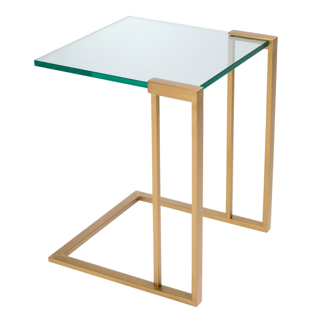Eichholtz Side Table Perry a top of thick clear glass. Side Table Perry Crafted by Eichholtz this side table
