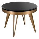 Eichholtz Side Table Rocco with a brushed brass finish make this table stand out, whilst its round top of