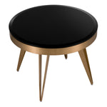 Eichholtz Side Table Rocco bevelled black glass and contemporary style will add a chic touch to your ensemble. Anti-scratch