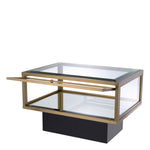 Eichholtz Side Table Ryan sides and the top and mirrored glass on the bottom. Sitting on a sturdy black