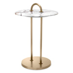 Eichholtz Side Table Zappa Embrace the exquisite union of brushed brass finish and natural marble as the Zappa Side