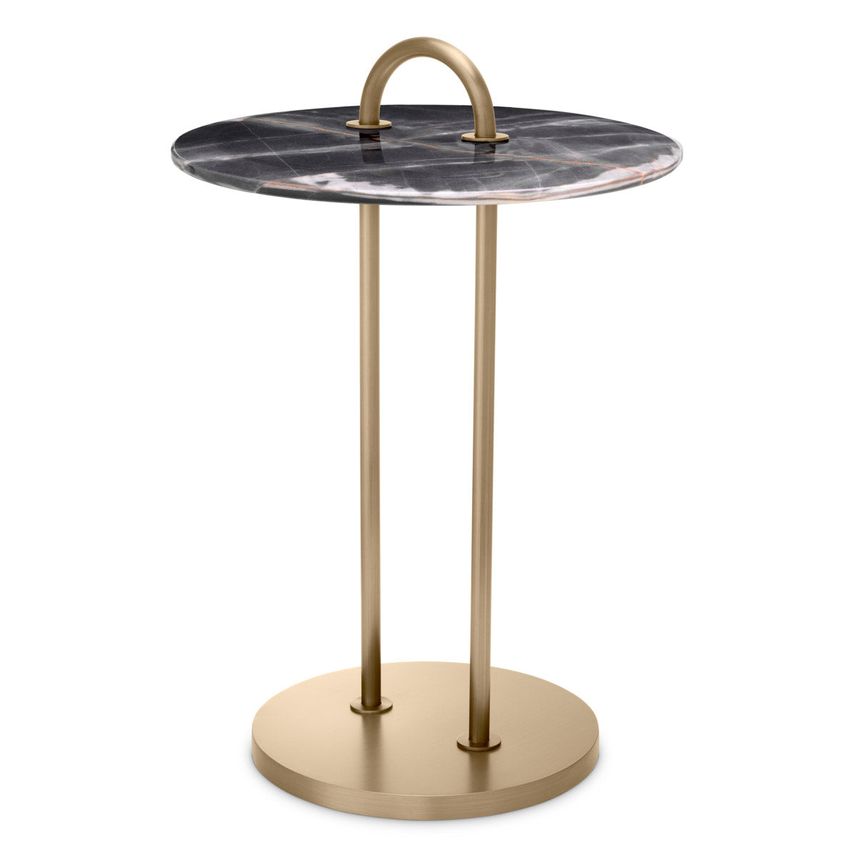 Eichholtz Side Table Zappa Embrace the exquisite union of brushed brass finish and natural marble as the Zappa Side