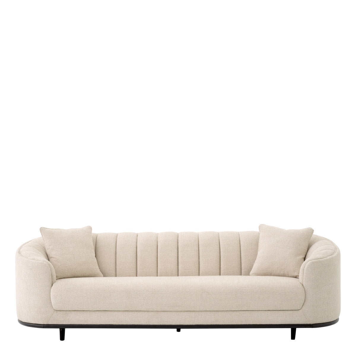 Eichholtz Sofa Agostino The three-seater couch comes with two matching throw pillows and is complete with low profile