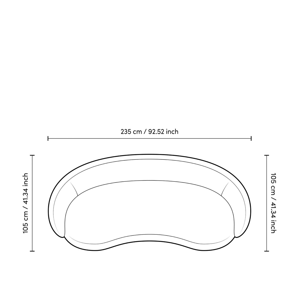 Eichholtz Sofa Amore W 92.5" D 41.5" H 29.0" Expertly made for enduring style and everyday elegance. Contact
