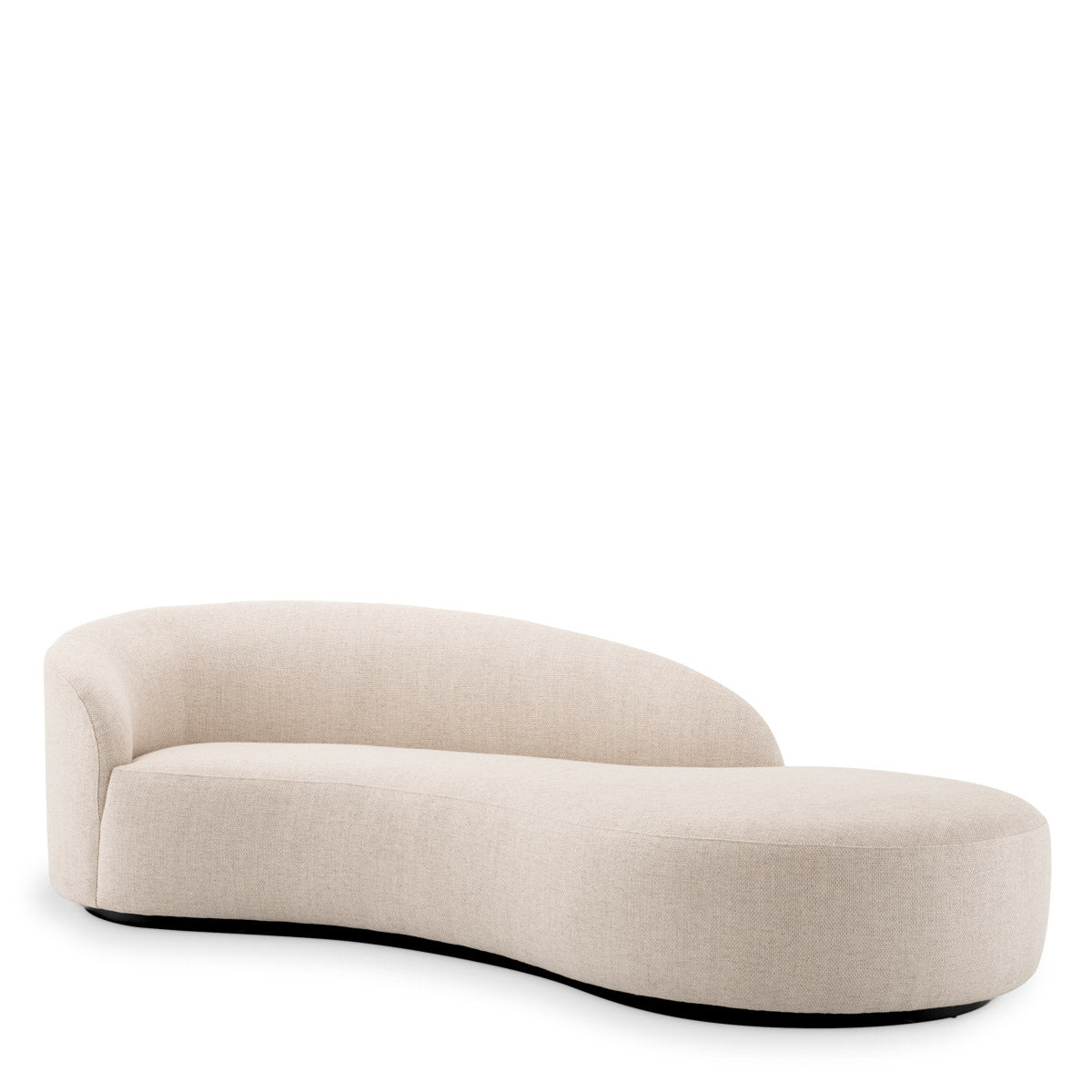 Eichholtz Sofa Bernd Organic in shape, upholstered in Pausa natural, and provided with a black base, Sofa Bernd