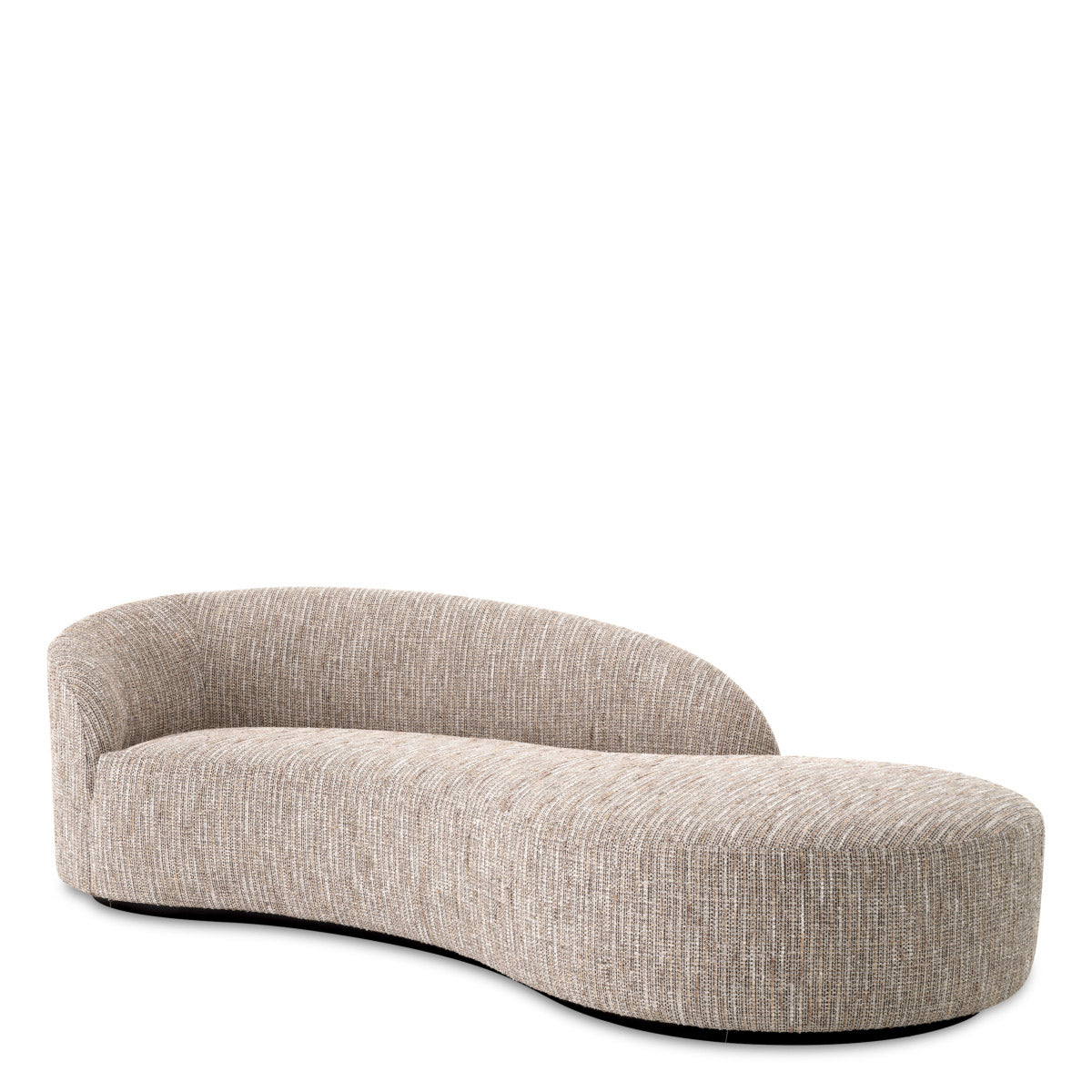 Eichholtz Sofa Bernd Organic in shape, upholstered in Mademoiselle beige, and provided with a black base, Sofa Bernd