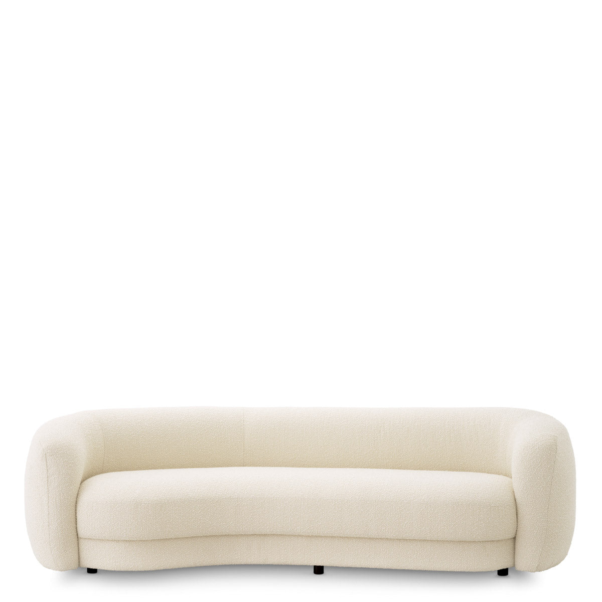 Eichholtz Sofa Blaine a lush Bouclé ivory upholstery and black feet. Sofa Blaine Crafted by Eichholtz this sofa