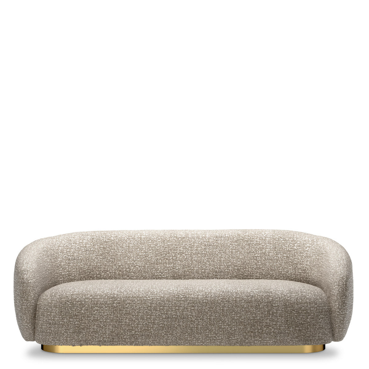 Eichholtz Sofa Brice space. A perfect blend of comfort and modern design, this gently curved couch creates a