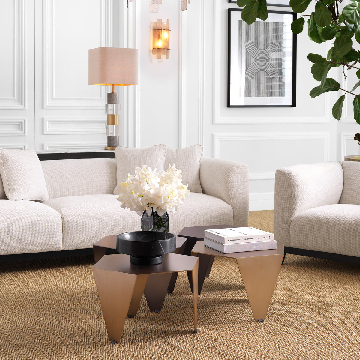 Eichholtz Sofa Corso tuxedo silhouette with a mid-high back and track arms, this armchair is enveloped in a