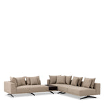 Eichholtz Sofa Endless Including an in-built side table in dark brown veneer, Sofa Endless offers loads of set-up
