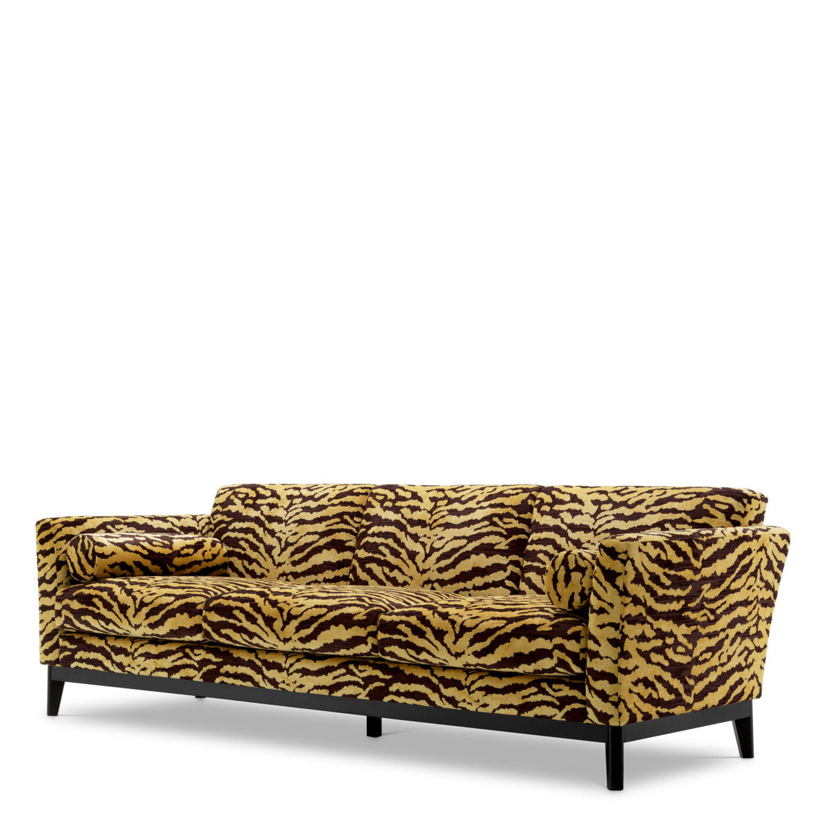 Eichholtz Sofa Flux Discover bold sophistication with the Sofa Flux in Tigris brown. This piece blends sumptuous fabrics