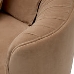 Eichholtz Sofa Jameson piece showcases a velvet-feel fabric, enveloping you in sumptuous comfort. Its rich camel hue exudes