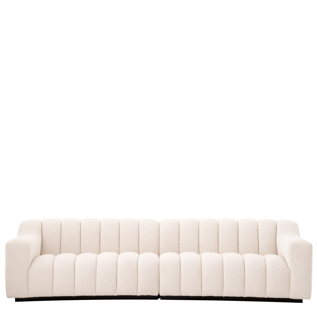 Eichholtz Sofa Kelly L living room. With its gently curved design and deep channel stitching, this generous sofa will