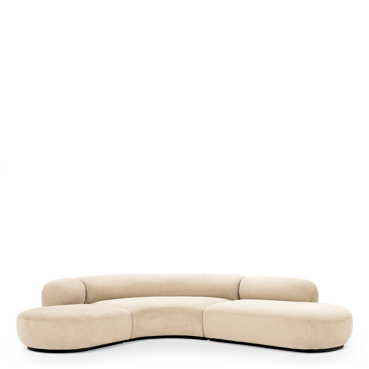 Eichholtz Sofa Björn L and comfort. Elegantly shaped and wrapped in soft cream-colored fabric, this statement sofa blends seamlessly