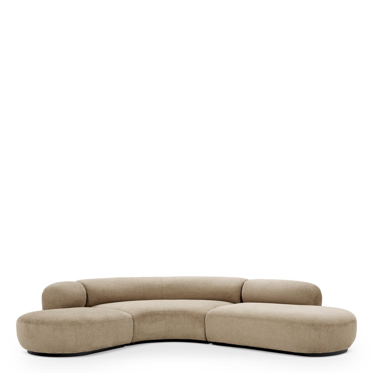 Eichholtz Sofa Björn L and comfort. Organic in shape and fully upholstered in beige-coloured fabric, this sumptuous sofa matches