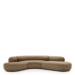 Eichholtz Sofa Björn L curves and covered in elegant brown fabric, this sofa fits seamlessly into both minimalist and