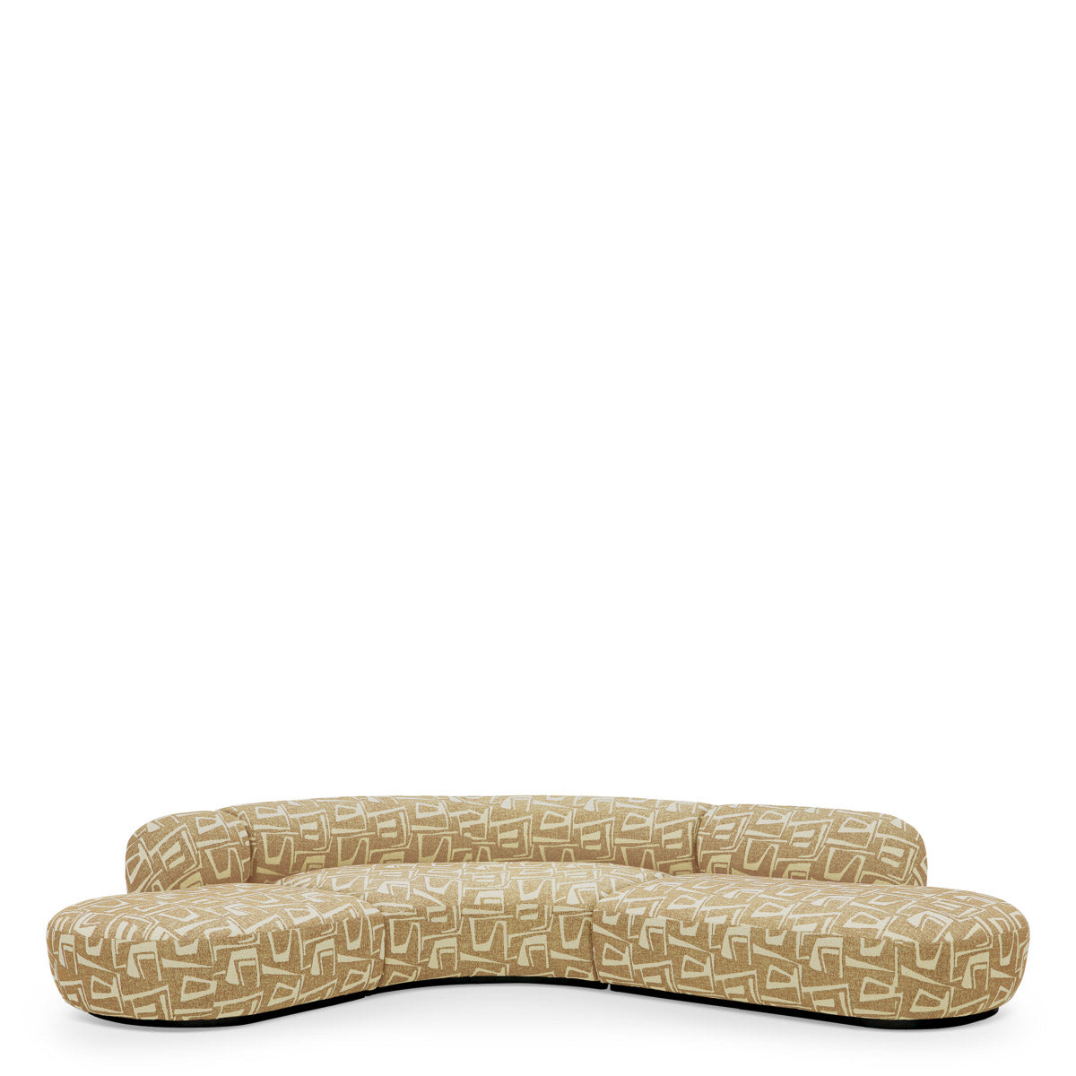 Eichholtz Sofa Björn L and fully upholstered in light brown-coloured fabric, this sumptuous sofa matches with both modern and