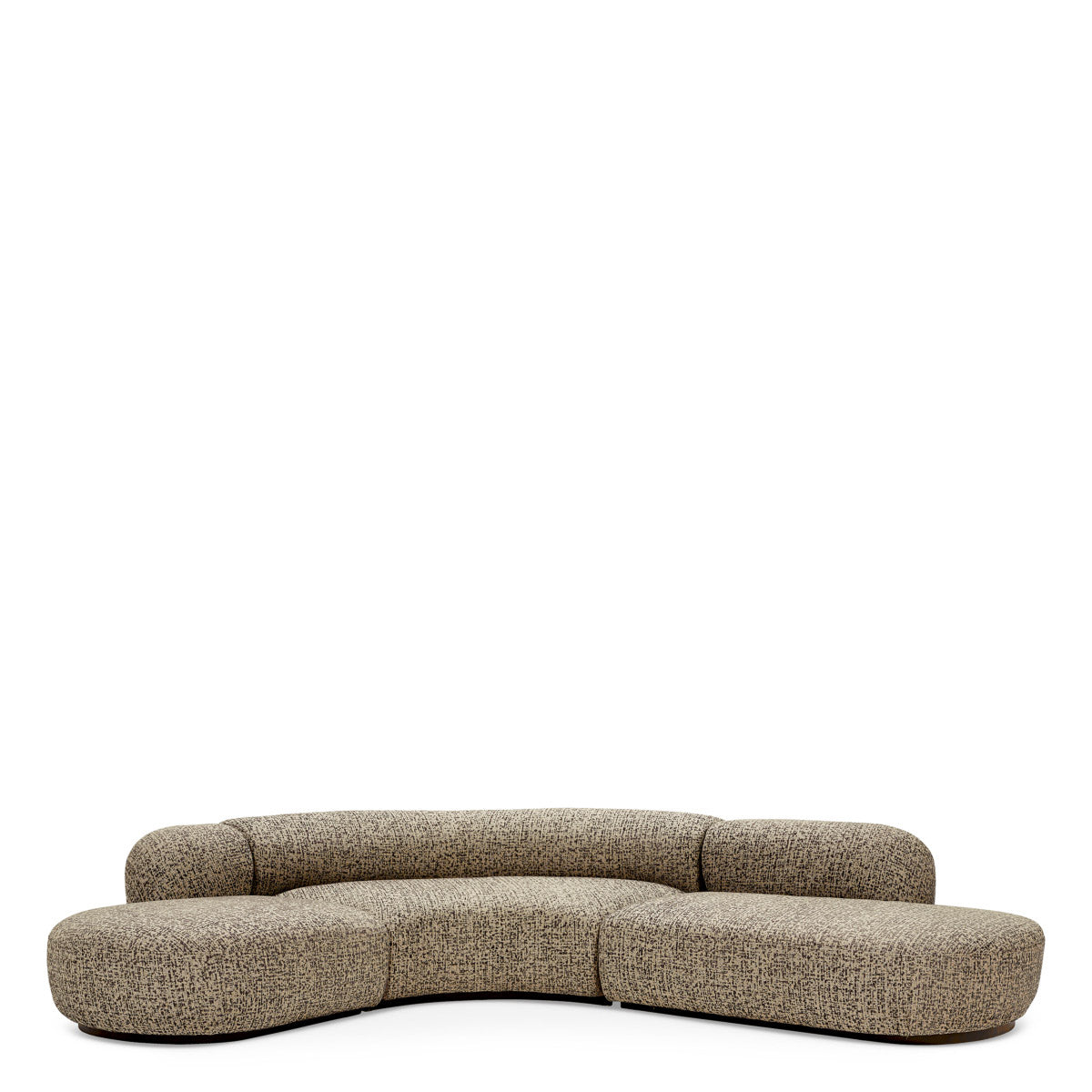 Eichholtz Sofa Björn L and fully upholstered in dark brown-coloured fabric, this sumptuous sofa matches with both modern and