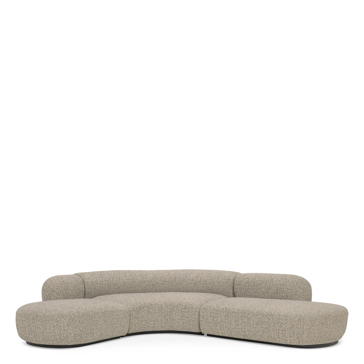 Eichholtz Sofa Björn L and fully upholstered in dark warm grey-coloured fabric, this sumptuous sofa matches with both modern