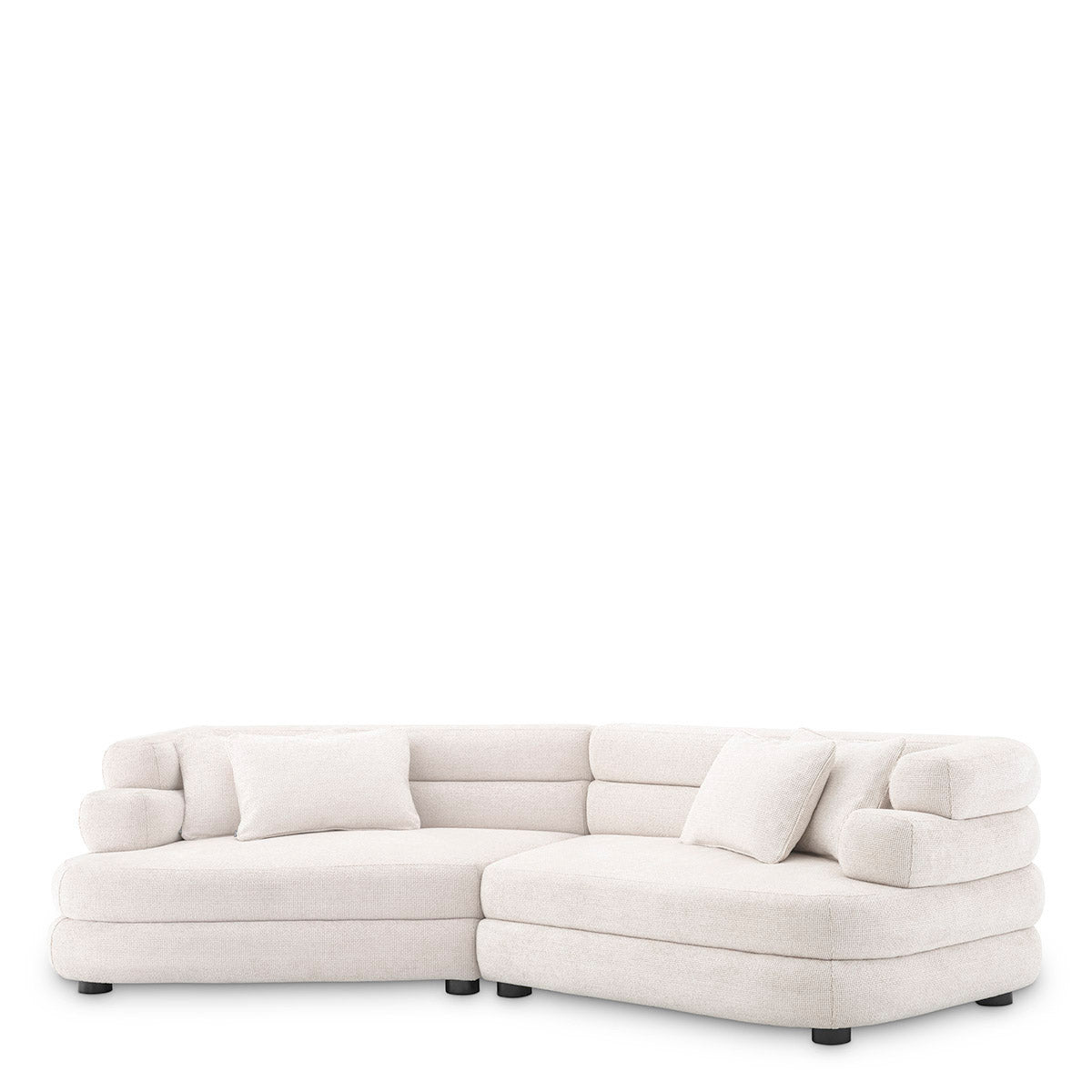 Eichholtz Sofa Malaga L The Malaga L lyssa off-white sofa with black feet is brimming with flair. This sofa