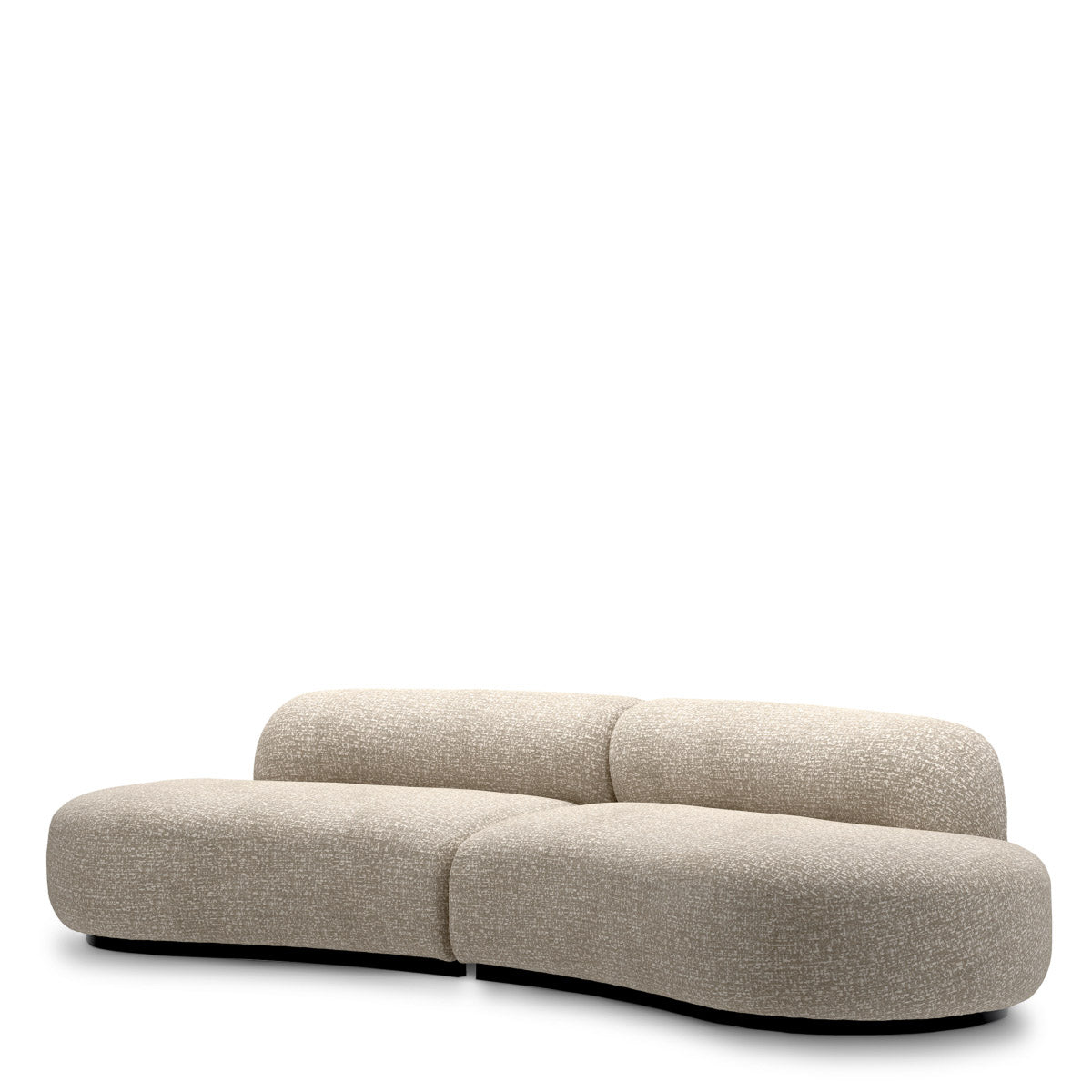 Eichholtz Sofa Björn S "With its fluid, contemporary shape, Sofa Björn S Montclair silver presents smooth silver-toned upholstery for