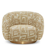 Eichholtz Swivel Chair Brice living space. Sleek and sophisticated, this light brown swivel chair features an elegant curve and